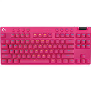 Logitech PRO X TKL, US, rozā - Bezvadu klaviatūra