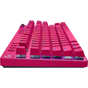 Logitech PRO X TKL, US, rozā - Bezvadu klaviatūra