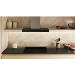 Whirlpool, width 77 cm, black - Built-in induction hob