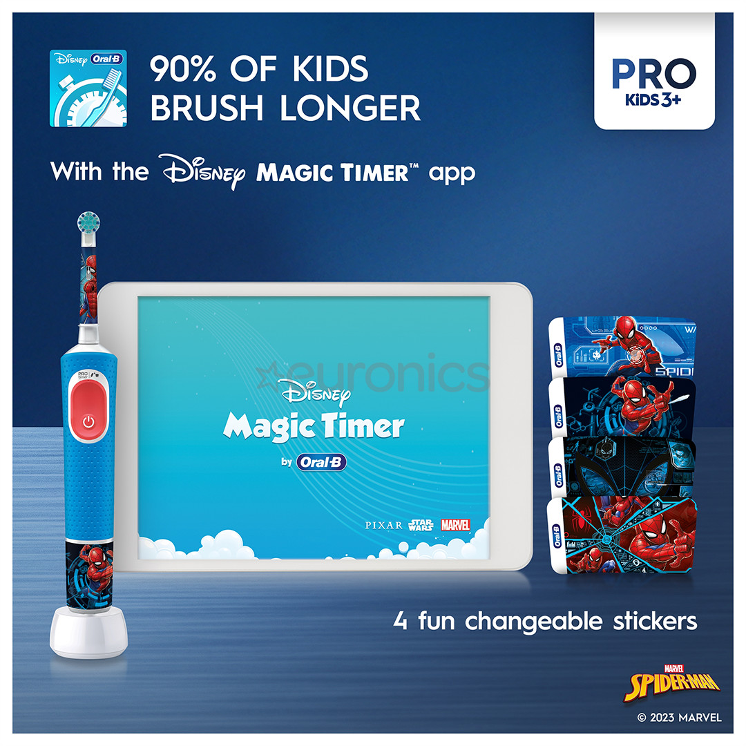 Braun Oral-B Vitality PRO Kids, Spiderman - Electric toothbrush