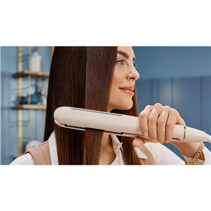 Philips 8000 Series SenseIQ, бежевый - Щипцы для выпрямления волос