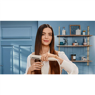 Philips 8000 Series SenseIQ, бежевый - Щипцы для выпрямления волос