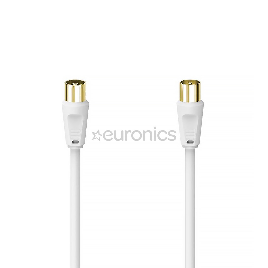 Hama Antenna Cable, 100 дБ, позолоченный, 1,5 м, белый - Кабель