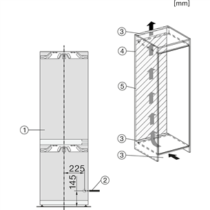 Miele, 253 L, height 177 cm - Built-in Refrigerator