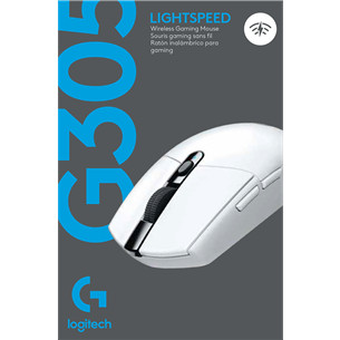 Logitech G305, balta - Bezvadu datorpele