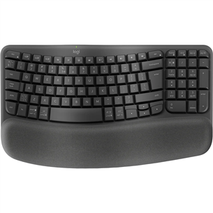 Logitech Wave Keys, US, melna - Bezvadu klaviatūra