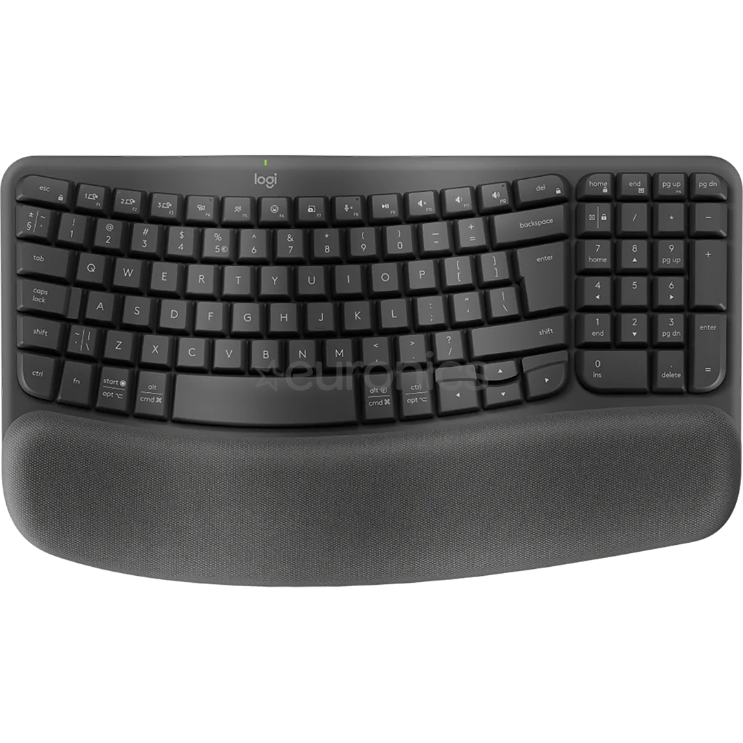 Logitech Wave Keys, US, black - Wireless keyboard