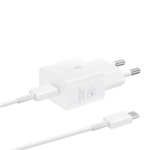 Samsung, USB-C, 25 W, balta - Lādētājs EP-T2510XWEGEU