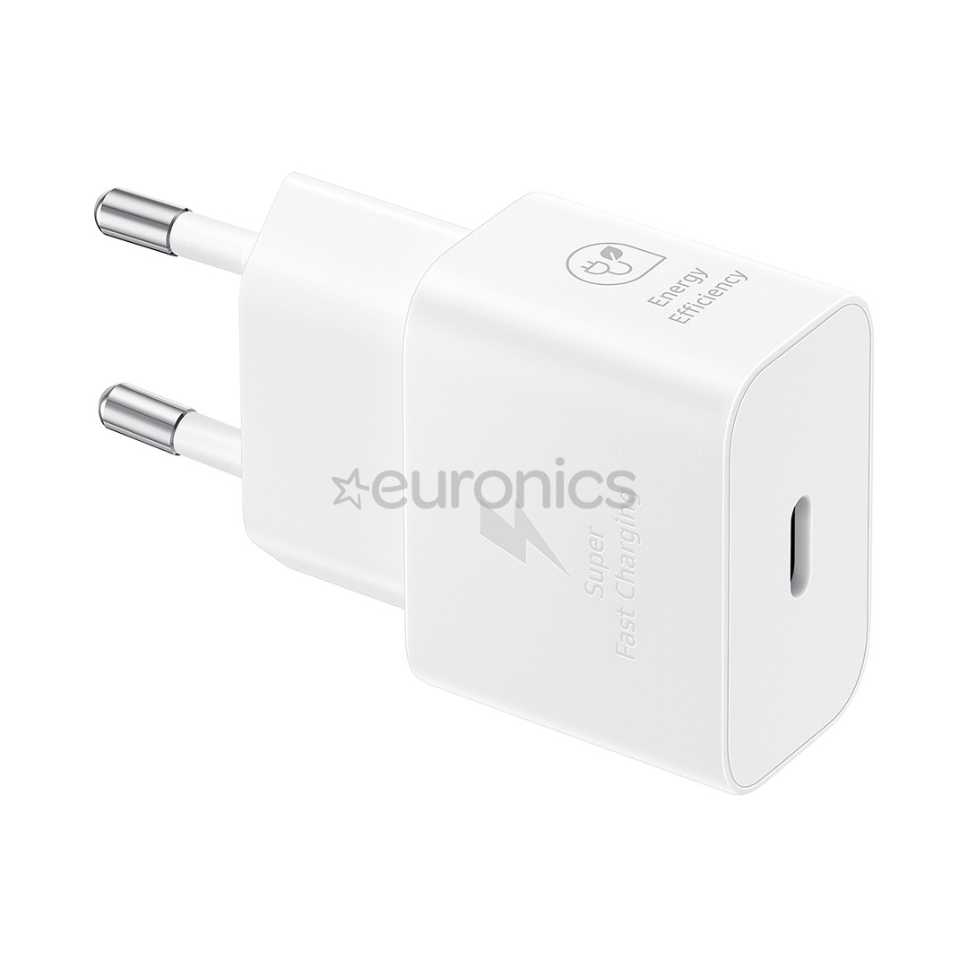 Samsung, USB-C, 25 W, balta - Lādētājs