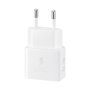 Samsung, USB-C, 25 W, white - Power adapter