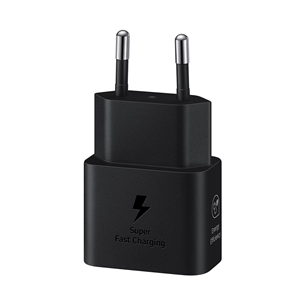 Samsung, USB-C, 25 W, melna - Lādētājs