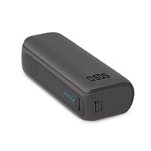 SBS Ultra-Compact, 5000 mAh, USB-A, USB-C, melna - Portatīvais barošanas avots TTBB5000MINIK