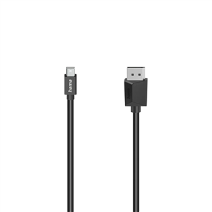 Hama Mini DP - DisplayPort, 1.5 m, melna - Vads 00200710