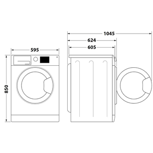 Hotpoint Ariston, 11/7 kg, dziļums 60.5 cm, 1600 apgr/min., balta - Veļas mazgājamā mašīna ar žāvētāju