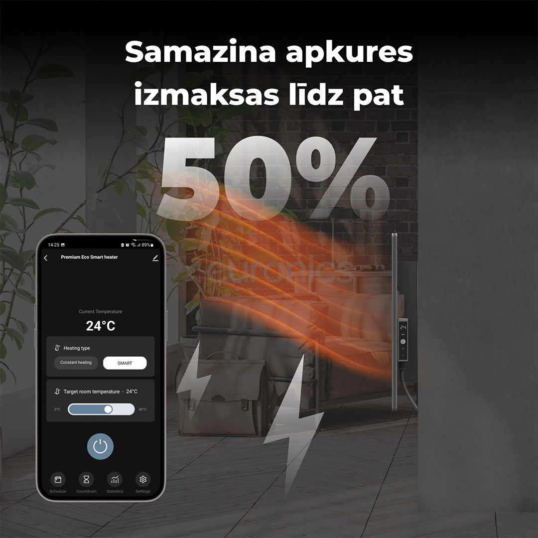 Aeno, 700+ Вт, серый - Обогреватель Premium Eco Smart