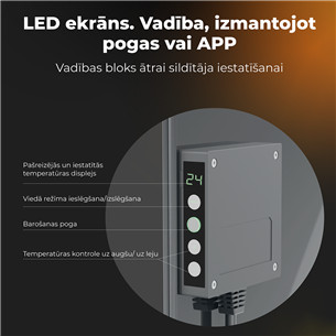 Aeno, 700+ Вт, серый - Обогреватель Premium Eco Smart