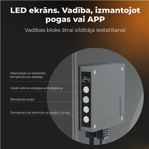 Aeno, 700+ W, pelēka - Viedais elektriskais sildītājs