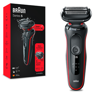 Braun Series 5, Wet & Dry, black/red - Shaver