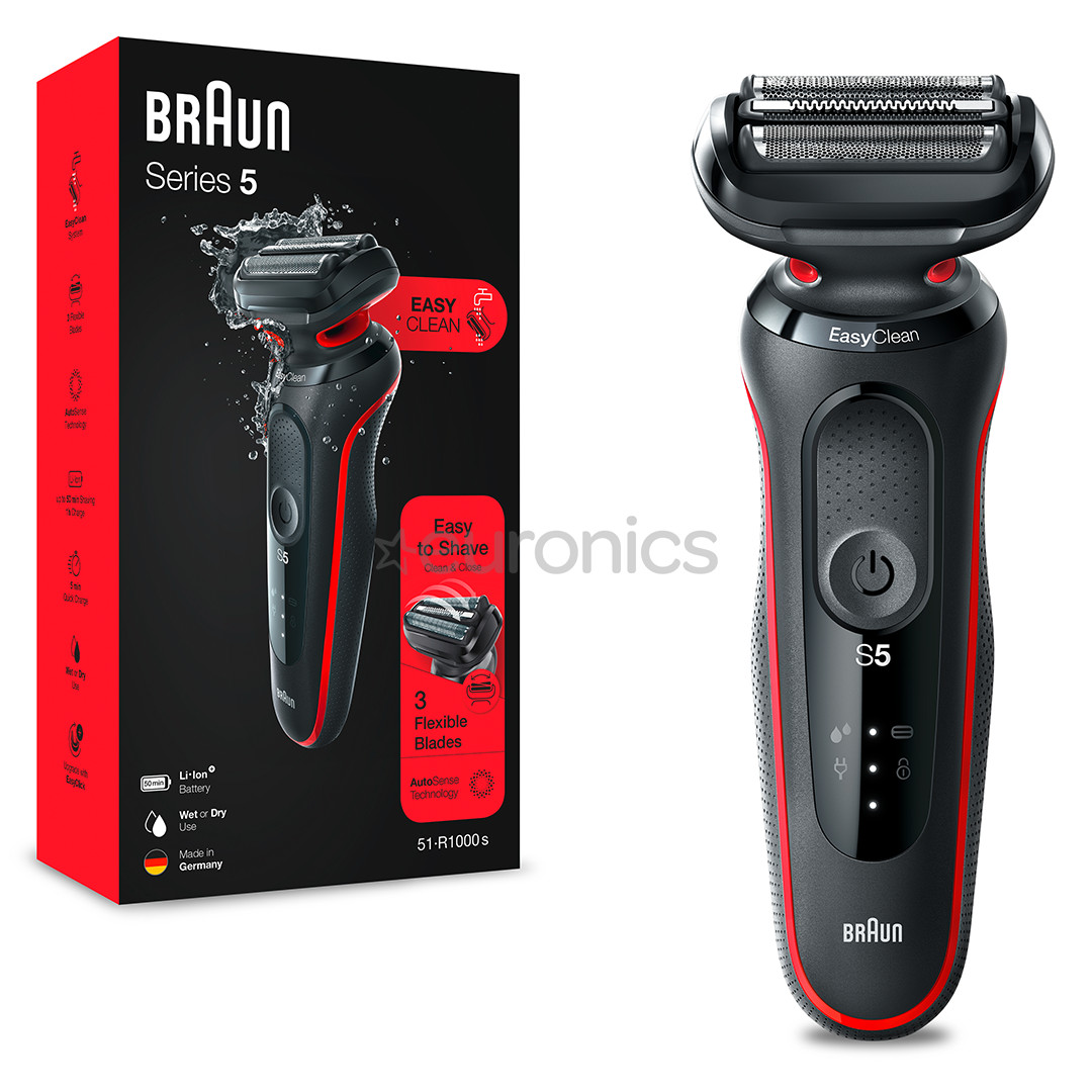 Braun Series 5, Wet & Dry, black/red - Shaver