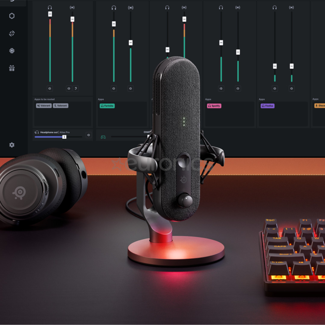 SteelSeries Alias, USB-C, black - Microphone