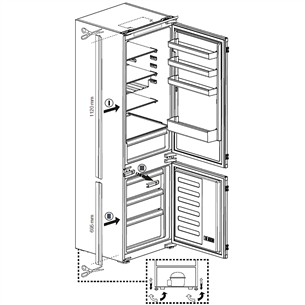 Beko, 275 L, height 178 cm - Built-in Refrigerator