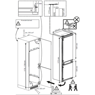 Beko, augstums 177.5 cm, 275 L - Iebūvējams ledusskapis