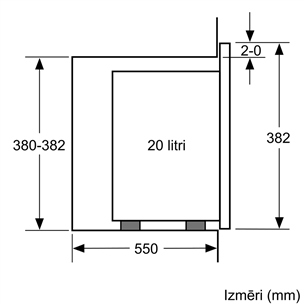 Bosch Serie 4, 20 л, 800 Вт, черный/нерж. сталь - Интегрируемая микроволновая печь