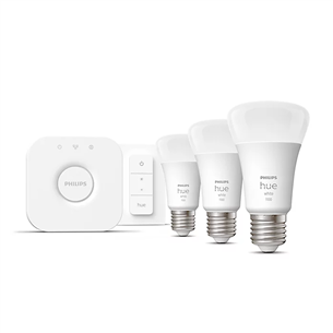 Philips Hue Starter Kit, Bridge, Dimmer, 3x E27, белый - Стартовый комплект умных ламп