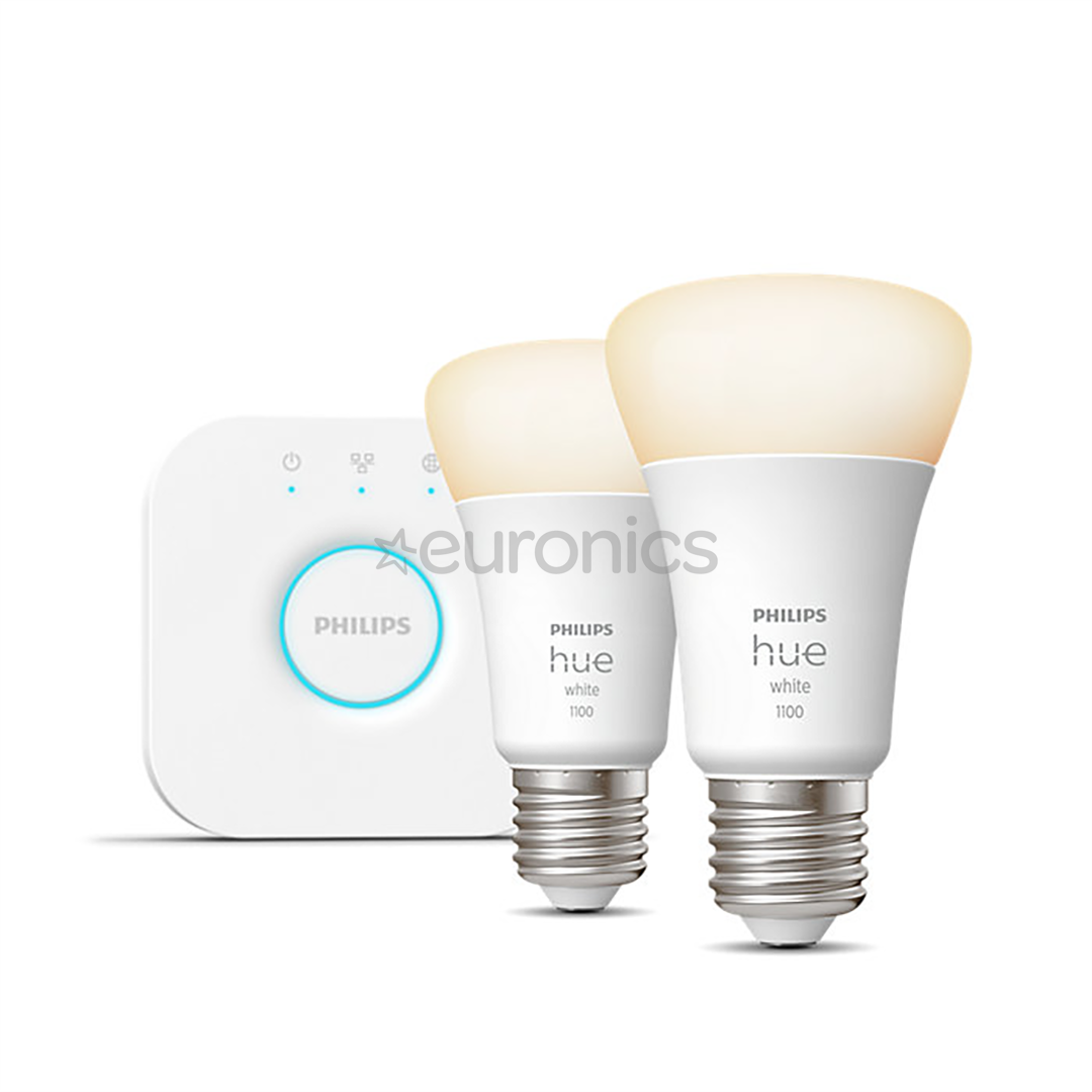 Philips Hue Starter Kit, Bridge, 2x E27, white - Smart light starter kit