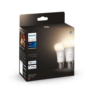 Philips Hue White 1100, E27, balta, 2 gab. - Viedā spuldze