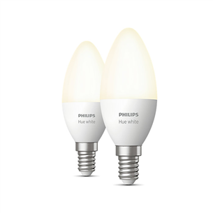 Philips Hue White, E14, мягкий белый, 2 шт. - Умные лампы 929003021102