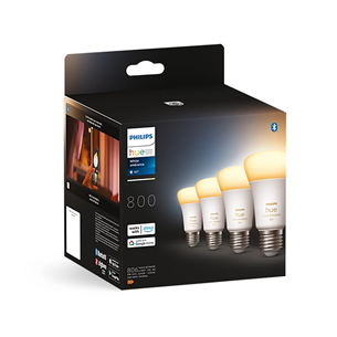 Philips Hue White Ambiance 800, E27, balta, 4 gab. - Viedā spuldze