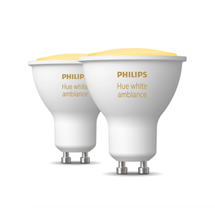 Philips Hue White Ambiance, GU10, balta, 2 gab. - Viedā spuldze 929001953310