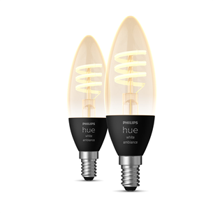 Philips Hue White Ambiance, E14, kvēlspuldze, balta, 2 gab. - Viedā spuldze 929003145202