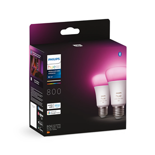 Philips Hue White and Color Ambiance 800, E27, цветной, 2 шт. - Умные лампы