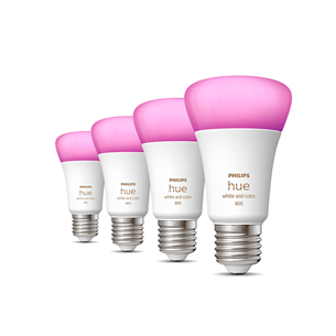 Philips Hue White and Color Ambiance 800, E27, color, 4 pcs - Smart light 929002489604
