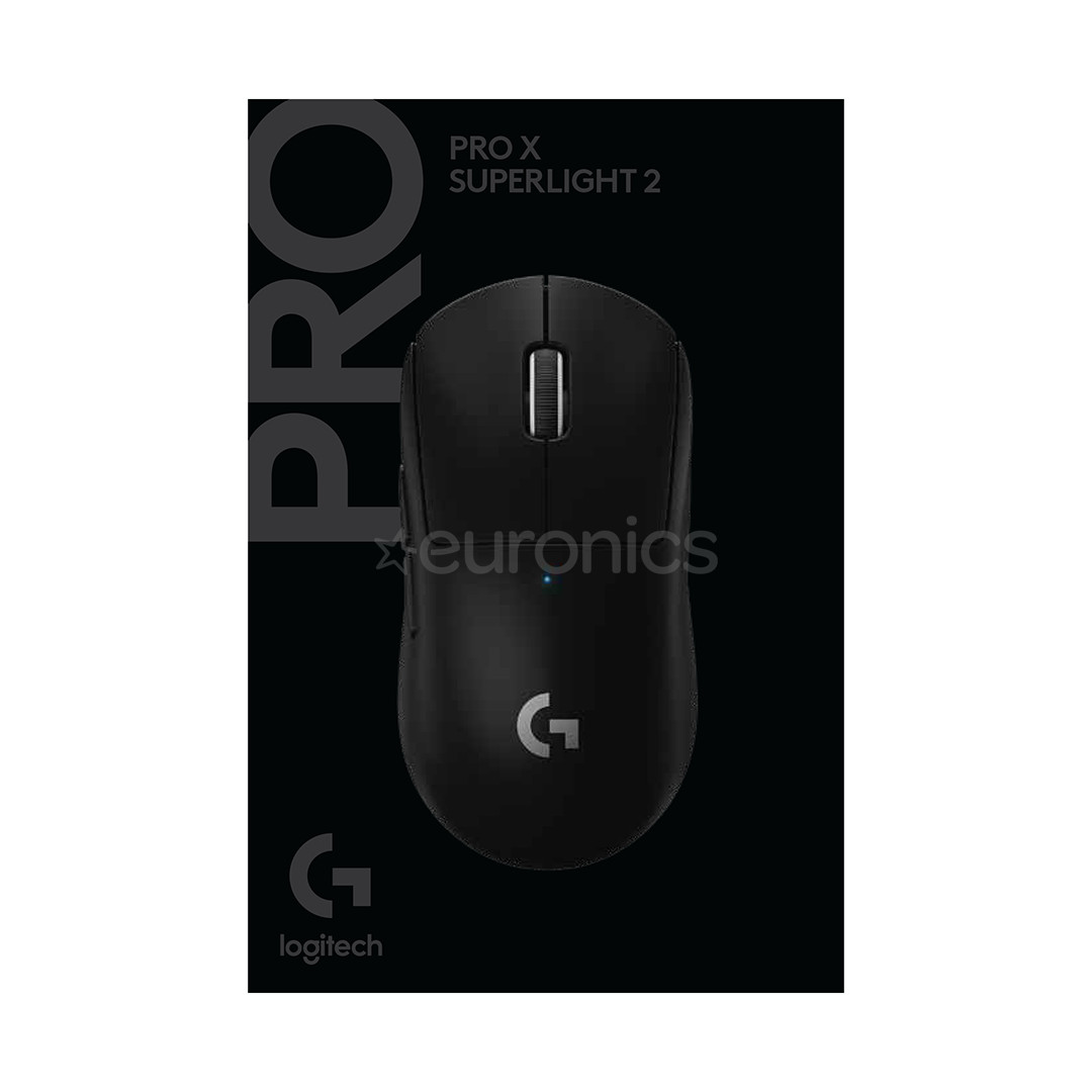 Logitech G PRO X Superlight 2, melna - Bezvadu datorpele