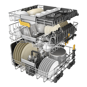 Whirlpool, 14 komplekti, platums 60 cm - Iebūvējama trauku mazgājamā mašīna