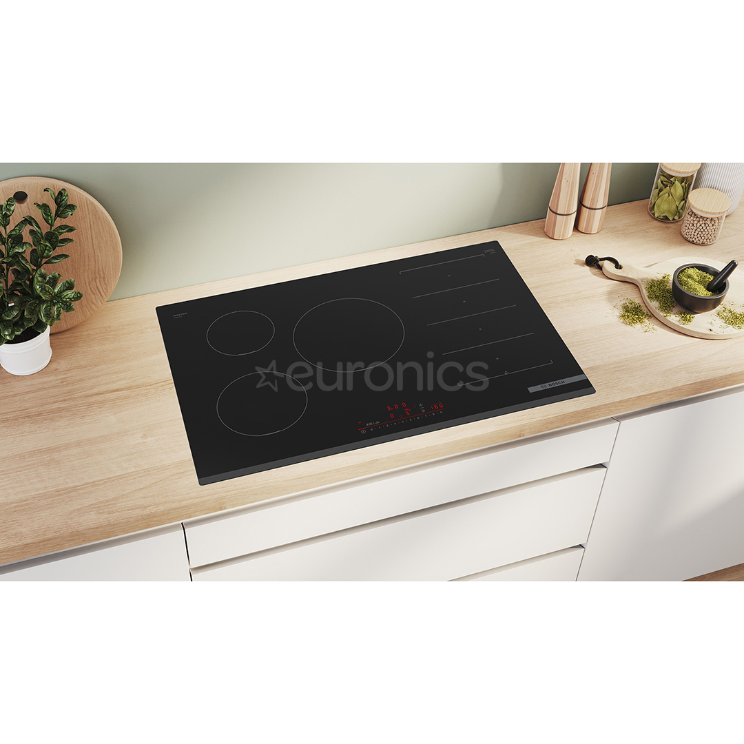 Bosch Series 6, platums 80 cm, bez rāmja, melna - Iebūvējama indukcijas plīts virsma