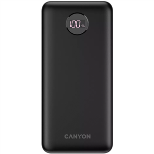 Canyon PB-2002, 20000 mAh, melna - Portatīvais barošanas avots