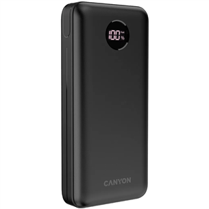 Canyon PB-2002, 20000 mAh, melna - Portatīvais barošanas avots