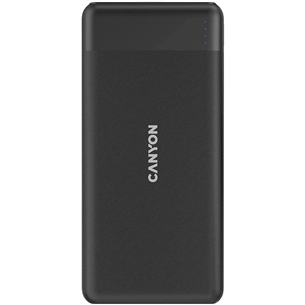 Canyon PB-1009, 10000 mAh, melna - Portatīvais barošanas avots CNE-CPB1009B