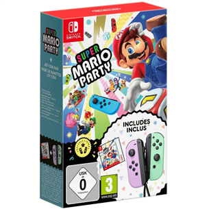 Nintendo Joy-Con Pair + Super Mario Party - Игровые пульты и игра 045496479695