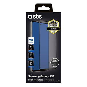 SBS Full Cover Glass Screen Protector, Samsung Galaxy A54 - Ekrāna aizsargs viedtālrunim