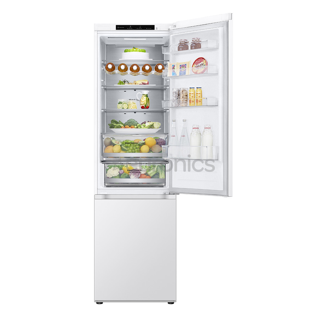 LG, NoFrost, 387 L, augstums 203 cm, balta - Ledusskapis