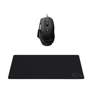 Logitech G502 X + G240, black - Mouse and mousepad