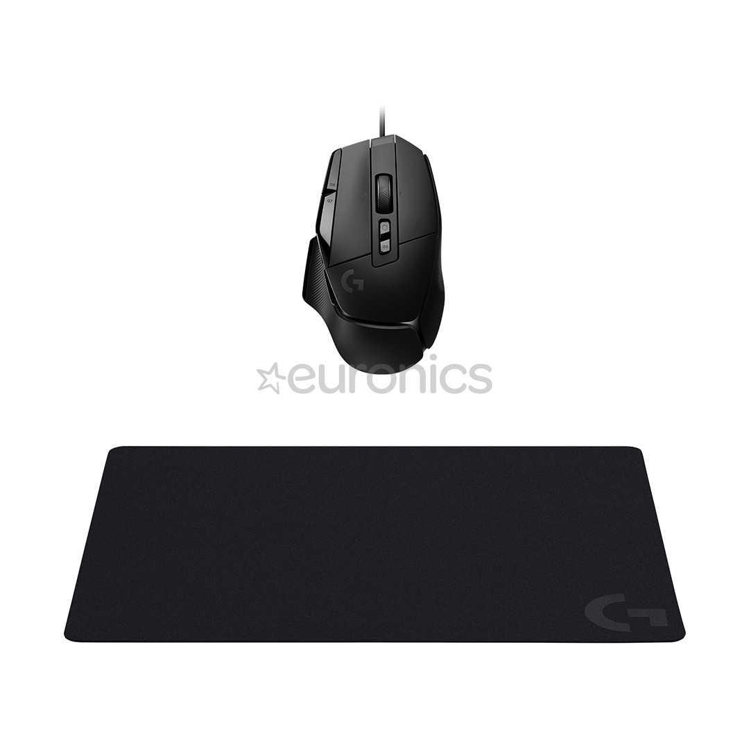 Logitech G502 X + G240, melna - Datorpele ar vadu un peles paliktnis