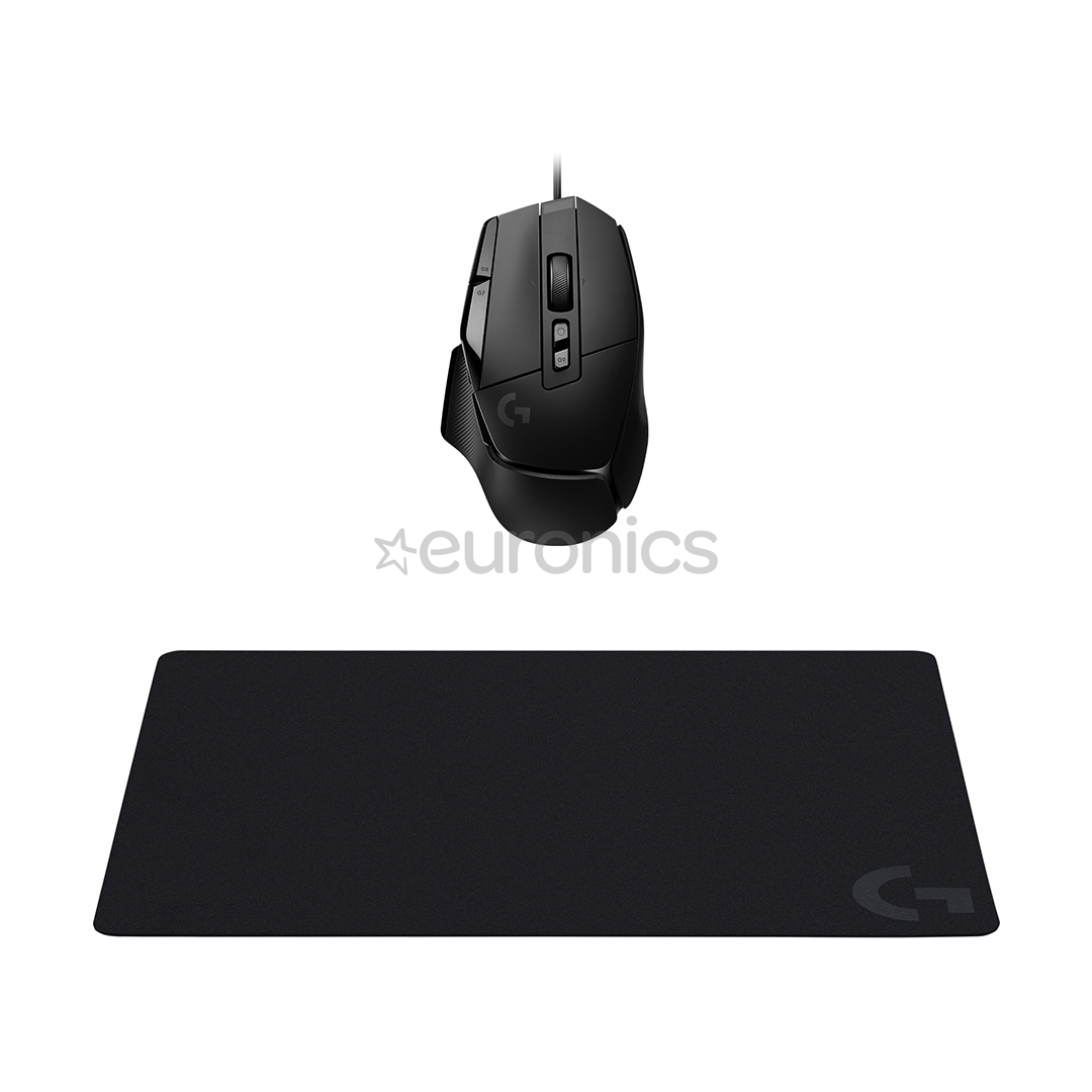 Logitech G502 X + G240, melna - Datorpele ar vadu un peles paliktnis