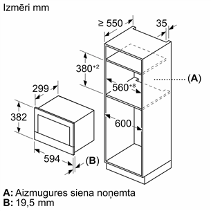 Bosch, Series 8, melna - Iebūvējama mikroviļņu krāsns