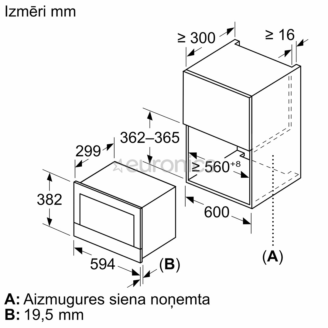 Bosch, Series 8, black - Built-in microwave oven